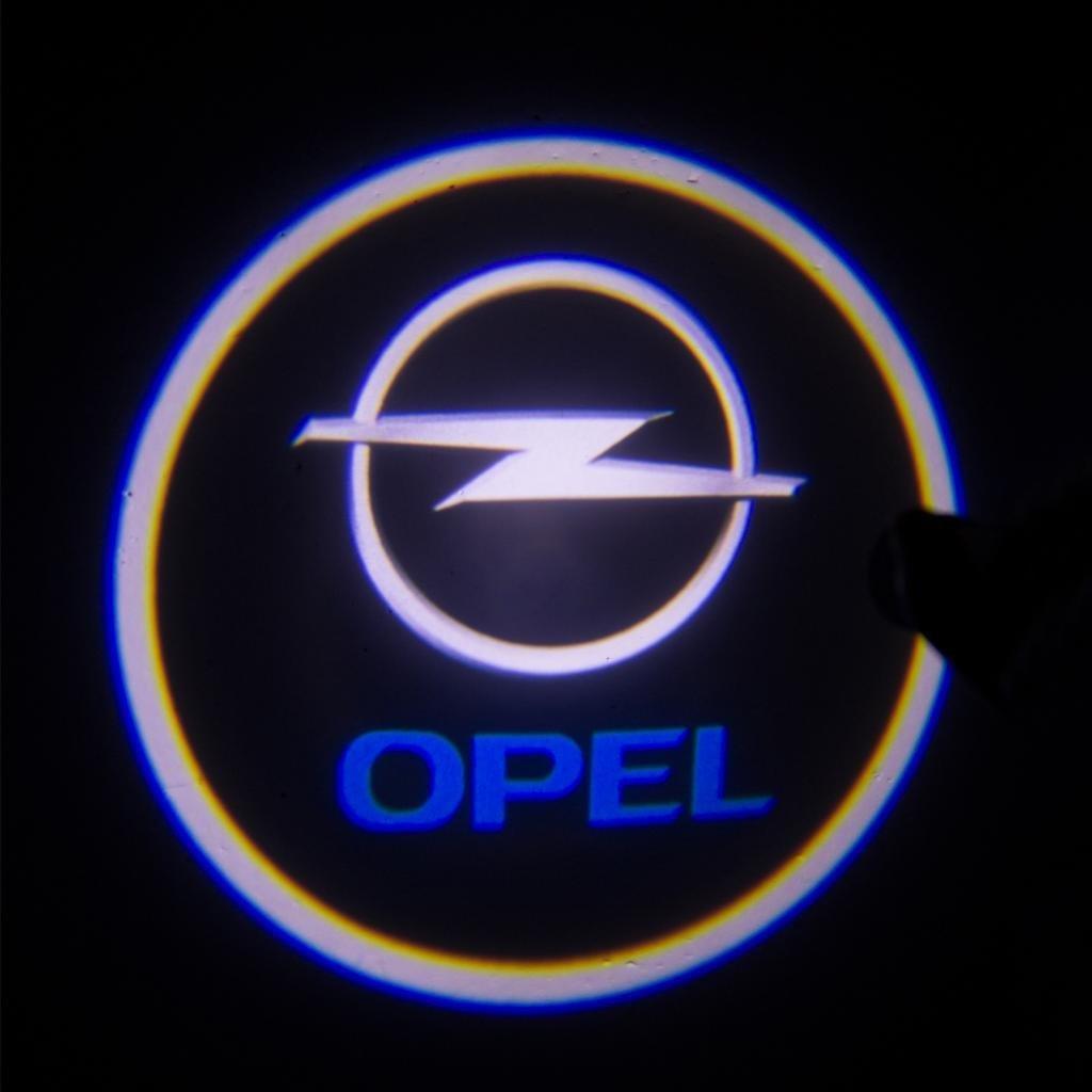 Kit Luci Logo OPEL Proiettore sottoporta Led Cree Cortesia 5W 12
